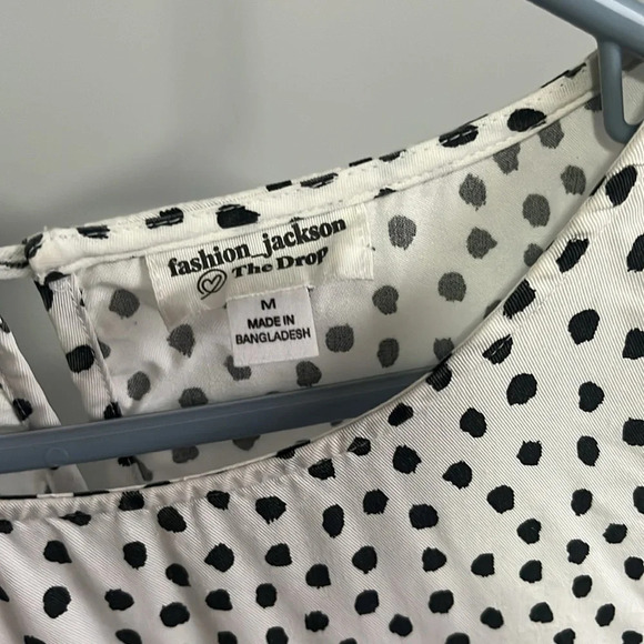 The Drop Women's White/Black Polka-Dot Tiered Dress by @fashion_jackson medium - Picture 4 of 4